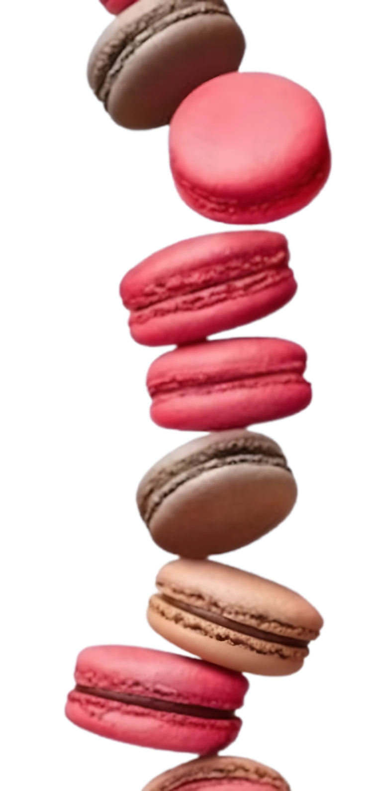A tower of colourful macarons